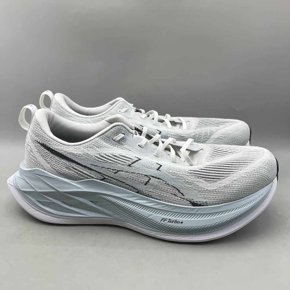 Asics Superblast 2 Running Shoes Men Size 13 White Gray Comfort Cushion Sneakers
